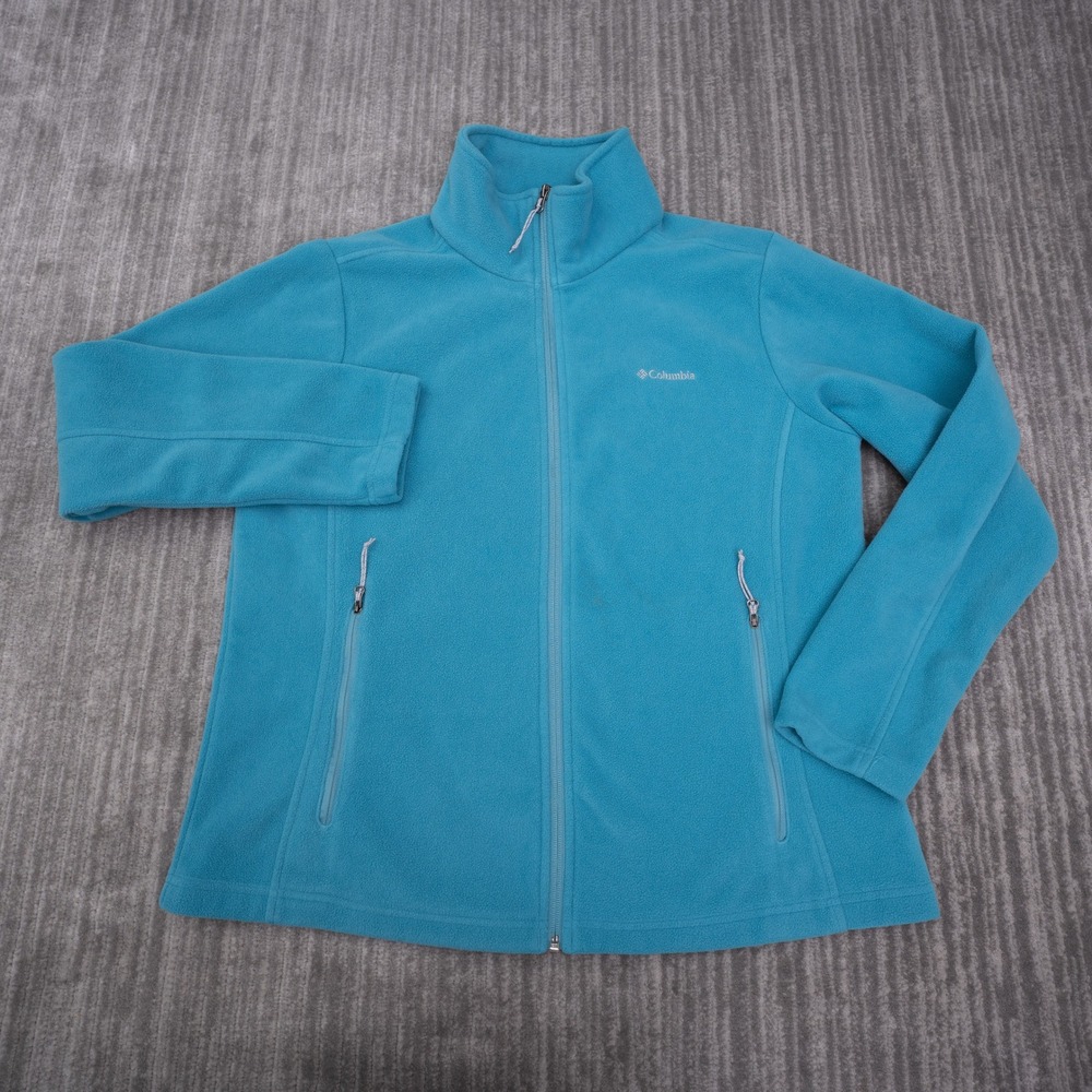 Columbia Fleece Jacket Womens XL Blue Excellent Benton Springs Full Zip XL8304